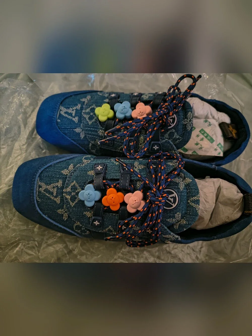 lv denim sneakerina